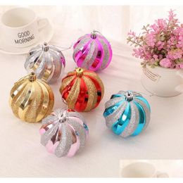 Christmas Decorations Hand-Painted Balls Vibrant Colours Elegant Design Plated Finish - Perfect Tree Pendants Drop Delivery Home Gard Dhxkb