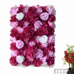 Decorative Flowers 40x60cm Artificial Flower Wall Panels Backdrop Handmade Decor Wedding Home Birthday Party Decoration Customised