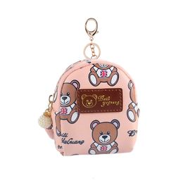 Handbags Womens Coin Purse Cute Bear Cartoon Wallet Small and Convenient Key Chain Money Bag for Student Girls 230628