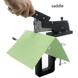 Machine SH04 Office Hand Operate Manual Stapler Flat/Saddle Stapler Machine Stitcher Staples Binder Menu Paper Book Binding Machine XH