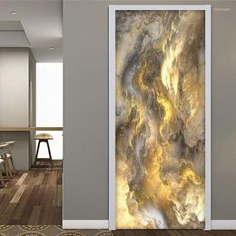 Wallpapers 3D Abstract Art PVC Self-adhesive Door Sticker Mural Wallpaper Wall Decals Living Room Bedroom Decoration Poster Paper