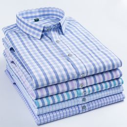 Men's Dress Shirts Men's Fashion Plaid Shirt Casual Comfy Short Sleeve Business Fomal Shirt Men Business Top 230628