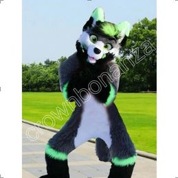 High Quality Adult size Husky Dog Mascot Costume Carnival performance apparel Custom fancy costume