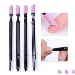 Cuticle Pushers Double-End Quartz Nail Washable Dead Skin Pusher Trimmer Manicure Art Tool Xb1 Drop Delivery Health Beauty Salon Dhglr