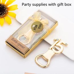 Party Favor 30pcs10pcs Lot Party Favors 15 Years Old Birthday Souvenir Creative Gift Alloy Wedding Day Present Opener For Guest Giveaways 230627