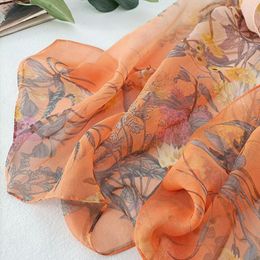 Scarves Trendy Lady Neck Wrap Quick Dry Women Summer Scarf Grass Flower Print Washable Sunscreen