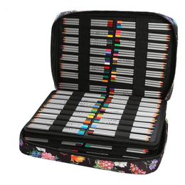 Cases Colored Pencil Case 480 Slots Pencil Case or 320 Gel Pen Case Large Capacity Pencil Organizer with Handle Strap Handy