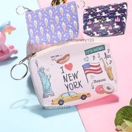 Children Unicorn Designer Vivid PU Coin Purse Mini Cute Creativity Change Wallet 12 Style