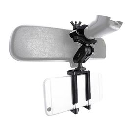 Car Phone Holder Adjustable Rearview Mirror Bracket Universal GPS Cell Phone Support For iPhone 13 Pro 12 Xiaomi Samsung Galaxy