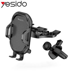 Yesido CD Car Phone Holder for Car Air Vent / CD Slot Mount car Phone Holder Stand CD Slot Car Phone Holder for iPhone Samsung