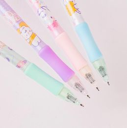 Pens 24 pcs/lot Creative Candy Rabbit Pendant Gel Pen Cute 0.5mm Black Ink Pens Stationery Office School Writing Supplies wholesale