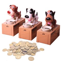 Novelty Items Automated Dog Piggy Bank Save Money Box Saving Money Pot Coin Box Can Electronic Piggy Bank Children Kids Birthday Gifts 230628