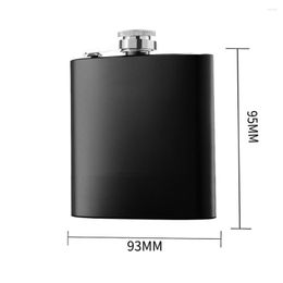 Hip Flasks 6/8oz Black Flask Stainless-Steel Whiskey Liquor Wine Bottle Outdoor Travel Camping Portable Pocket Alcohol