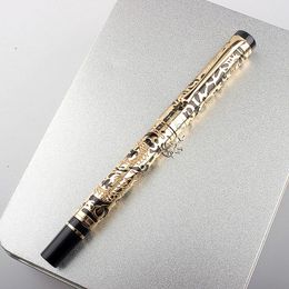 Pens Jinhao Dragon Texture Carving Metal Luxury Fountain Pen Business Writing Calligraphy Pens Office School Stationery ink Pen