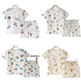 Clothing Sets Summer Children Home Pyjamas Baby Underwear Set Thin Section Kids Clothes Boys Girls Two piece Clothe 230627