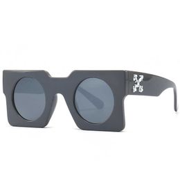 Wholesale of New fashionable big frame snowflake square ins net red wind men and women's Sunglasses sunglasses