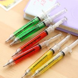 Pens 20pcs Multicolor Syringe Pens Novelty Liquid Syringe Ballpoint Pen Needle Tube Shape Nurse Gift Liquid Pen Colour for Learning