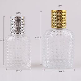 Wholesale Newest Glass Perfume Bottles 30ml 50ml Empty Atomizer Makeup Spray Bottle With Gold Silver Cap Ekojp