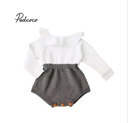 Rompers infant born Baby Girl Wool Blend Romper Warm Knit Sweater autumn winter Long Sleeve baby girl clothing 230628