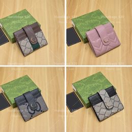 Women's Wallets with Card Holder Classic Genuine Leather Canvas Mini Wallet Coin Purses Top Quality Come with Box #607