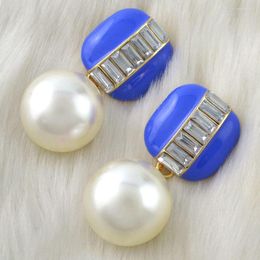 Dangle Earrings Herdream Exquisite Romantic Multicolor Drop Highlight Round Barge Pearl For Women Sweet Cool Dating Banquet Jewellery