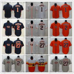 Movie College Baseball Wears Jerseys Home away 1CarlosCorrea 2AlexBregman 27JoseAltuve Slap All Stitched Name Number Breathable Sport Sale High Quality