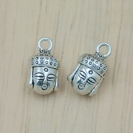 120Pcs Alloy Buddha Head Charm For Bracelet Necklace Earrings Jewelry Making Crafts A-434