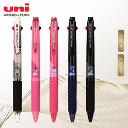 Pens UNI Smooth Oil Pen JETSTREAM Multifunction Threecolor Ballpoint Pen SXE3400 0.38/0.5mm Office Writing Learning Limited Smooth
