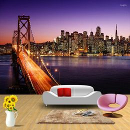 Wallpapers York Bridge Construction Mural 3D Wallpaper For Wall Backdrop European Television Warm Bedroom Covering