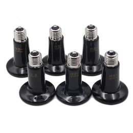 Reptile Supplies 5Pcs Pet Heating Lamp Beige Black Infrared Ceramic Emitter Heat Light Bulb Brooder 25W 50W 75W 100W 150W 200W 230627