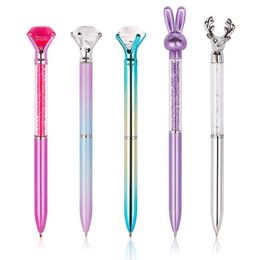 Pens 48PCS Multistyle round bead luxury pen Kawaii animal series ink pen School office stationery metal gift pen 0.7m Ballpoint pen