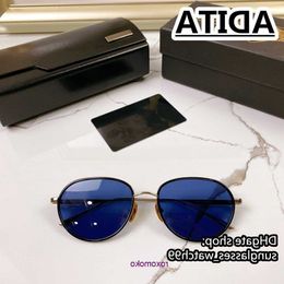 A DITA sunglasses DRX 8866 designer Sunglass for men resin lenses uv400 discoloration Blue Titanium TOP high quality original brand spectacl 4U2N