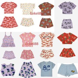 Clothing Sets EnkeliBB BC SS Kids Boys Summer Clothes Sets Girls Cute T Shirt and Shorts Suits Go to School Kids Brand Clothes 230627