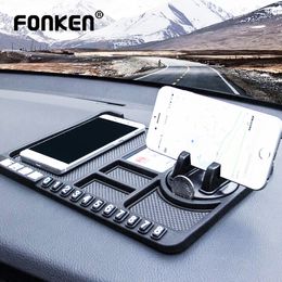 Car Dashboard Anti-Slip Mat Mobile Phone Holder Stand Car Interior Accessories Storage Cushion Parking Number Dashboard Stickier