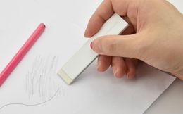 Eraser School Supplies Chewing Gum Style Thin Rubber Metal Case Pencil Eraser Stationery