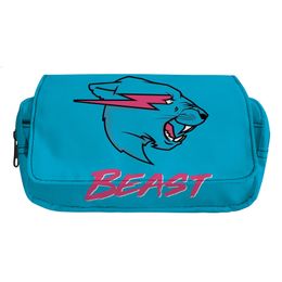 Diaper Bags kids Mr Wolf Beast Pencil Case Cosmetic Box boys girls School Bag Children Stationery Storage Lightning Cat pen bag 230628