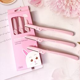 Clippers Trimmers Women Face Care Hair Removal Tool Makeup Shaver Knife Eyebrow Trimmer Safe Shaving Rezors 3pcslot 230627