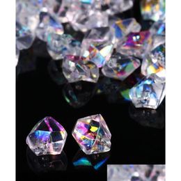 Beads Acrylic Ice Rocks Arts Crafts Diy Ab Colour Stone Table Confetti Crystal Treasure Gem Diamond Rhinestone Vase Filler Lo Dhotk