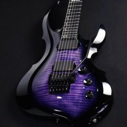 Custom E II FRX FM Reindeer Blue Purple Flame Maple TopElectric Guitar China EMG Pickups 9V Battery Box