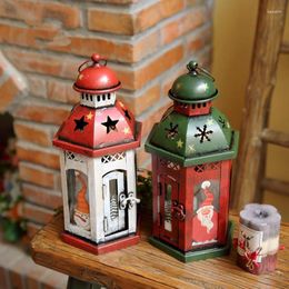 Candle Holders Christmas Decoration Holder Iron Lantern Home Garden