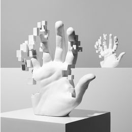 Decorative Objects Figurines White Artistic Hand Art Body Statue Abstract Sculptures Modern Simplicity Home Decorations Living Room Bookcase Mesa Decor 230627