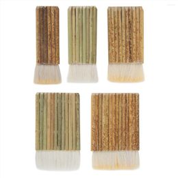 Storage Bags 5 Size Hake Blender Brush Bamboo Handle Brushes Wide Wool Watercolour For Kiln Wash Dust Cleaning