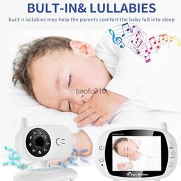 3.5 inch 2.4G Wireless LCD Audio Video Baby Monitor Radio Nanny Music Intercom IR Baby Camera Baby Walkie Talkie Babysitter L230619