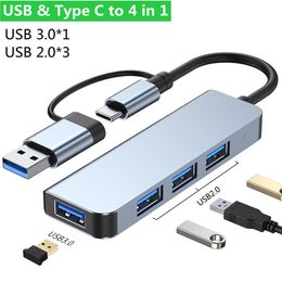 4/5/7/8 Port USB3.0 Hub Type C Splitter Dock Multiport Audio Adapter USB Expander