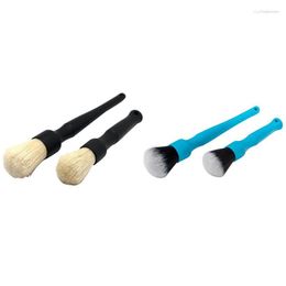 Car Sponge 4 Pcs Space Brush Detail Cleaning Beauty Vehicle Tool 2 Black & Blue