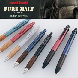 Pens UNI JETSTREAM Retro Ballpoint Pen SXN705 Medium Oil Pen Log Oak Holder Black Push Ballpoint Pen Student Office Business Pen 0.5