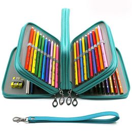 Strips 72 Holes School Pencil Case Big Pen Box for Girls Boys Cartridge Bag Large Pencilcase 4 Layers Penal Stationery Pouch Supplies