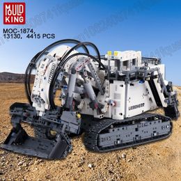 Electric RC Car Toys Hobbies RH400 Mining Excavator Model Kit MOULDKING13130 Power Building Blocks Gifts High tech Diy for Adults Kits 230627