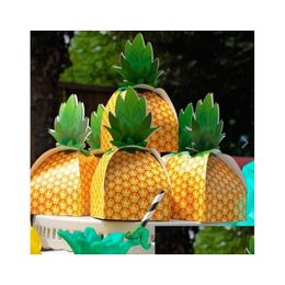 Gift Wrap Pineapple Party Boxes - Cardboard Treat Holders For Beach S Birthdays Events Drop Delivery Home Garden Festive Supp Dhj0T