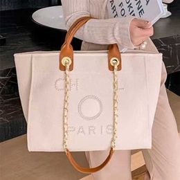 Women's Luxury Hand Bags Canvas Beach Bag Fashion Tote Handbags Classic Female Large Capacity Small Chain Packs Big Crossbody Handbag FSMR 50% Clearance sale